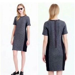J.Crew Houndstooth dress with leather -Size 4